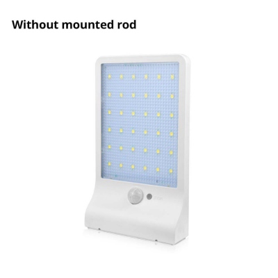 Lampadaire solaire (applique) 36 LED avec détecteur de mouvement - blanc sans bras