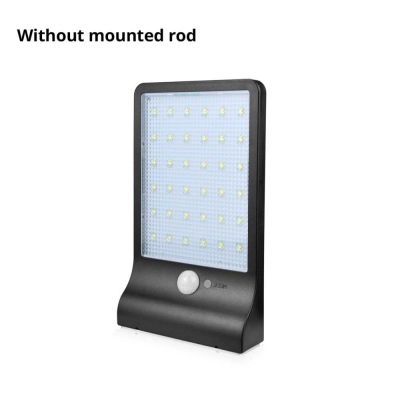 Lampadaire solaire (applique) 36 LED avec détecteur de mouvement - noir sans bras