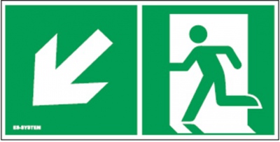 Pictogramme flèche en bas à gauche, à gauche