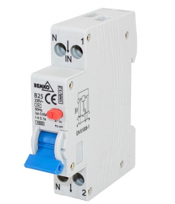 Disjoncteur différentiel à surintensité 1P B 16A 30MA TYPE AC