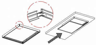 EUROPANEL / RIM COMPACT LED CADRE D'ADAPTATION POUR PLAFOND BASIC BLANC / 600X600