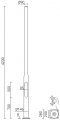 Poteau de signalisation en aluminium 4,2 m B146