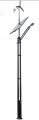 Lampe LED hybride solaire-éolienne 56W / panneaux 2x190W / turbine 300W / 8m