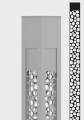 Colonne lumineuse SAL PROF DECOR LED 36W, 5 000K, anodisé naturel, variante décor A