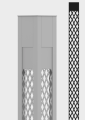 Colonne lumineuse SAL PROF DECOR LED 36W, 3 500K, gris anodisé, variante décor D