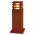 Lampe d'extérieur carrée en fer rouillé 40