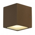 Applique SITRA CUBE, forme cubique, couleur rouille, GX53, max. 9 W