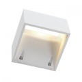 Applique LOGS, carrée, blanche, LED 6W, blanc chaud