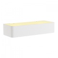 Applique murale, WL 149 R7s, rectangulaire, blanc mat, R7s 78 mm, max. 60 W
