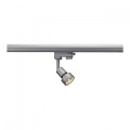 Tête de lampe PURI, gris argenté, GU10, max. 50 W, avec adaptateur 3 broches