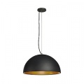 Suspension Forchini M Pd-1, 50 cm, ronde, noire/dorée, E27, max. 40 W