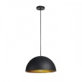 Suspension Forchini M Pd-2, 40 cm, ronde, noire/dorée, E27, max. 40 W