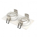 Nouveau Tria Ii Gu10 Encastrable, Rectangulaire, Blanc Mat, Max. 2x 50w,