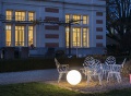 Lampe de sol Rotoball d'extérieur, blanche, E27, max. 24 W, IP44