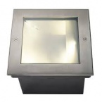 Plafonnier LED carré, rond et asymétrique Dasar, acier inoxydable 316, 28 W, 3 000 K