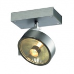 Plafonnier Kalu 1 Qpar, aluminium brossé ES111, max. 75 W