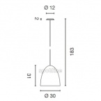 Lampe Paire d'ampoules suspendues Cone 30, E27, rondes, cuivre, max. 60 W