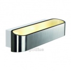 Applique murale Asso 300 Led, ovale, aluminium brossé, 2x Led 5 W, 3000 K