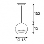 Suspension Light Eye, blanc/chrome, GU10, max. 75 W, adaptateur monophasé inclus