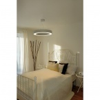 Medo Ring 60, lampe suspendue, blanche, LED