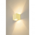 Applique murale Plastra Cube, carrée, plâtre blanc, G9, max. 42 W