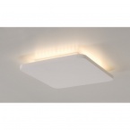Applique murale carrée Plastra, plâtre blanc, 48 LED, 3 000 K