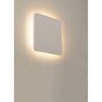 Applique murale carrée Plastra, plâtre blanc, 48 LED, 3 000 K