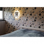 Applique murale carrée Plastra, plâtre blanc, 48 LED, 3 000 K