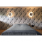 Applique murale carrée Plastra, plâtre blanc, 48 LED, 3 000 K