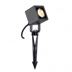 Petit spot LED carré, anthracite, 6 W, 3 000 K