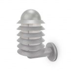 Applique de jardin RIVA 30B, max. 40 W, argent, abat-jour transparent