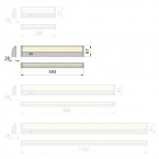 Lampe de meuble RIMA 13, 13 W, blanc chaud