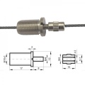 Serrure M10x1 POUR CÂBLES 1,2-1,8 mm AVEC COMMANDE, ZA-010-08 (jeu de 100 pièces)
