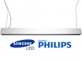 Luminaire LED Peyton 40 W WW 1176 x 67 x 90 mm Argenté