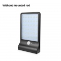Lampadaire solaire (applique) 36 LED avec détecteur de mouvement - noir sans bras