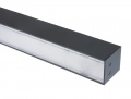 Luminaire linéaire Qualis 112 cm 30 W 4 K abat-jour graphite PC Micro