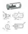 Fixation de câble au câble - laiton chromé - ET-105-03 (jeu de 100 pièces)
